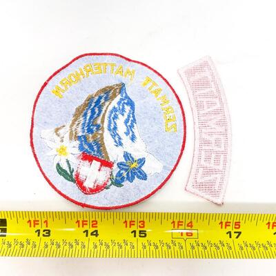 LARGE ROUND MATTERHORN ZERMATT SWITZERLAND SOUVENIR BADGE/PATCH BUNDLE #6