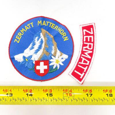 LARGE ROUND MATTERHORN ZERMATT SWITZERLAND SOUVENIR BADGE/PATCH BUNDLE #6