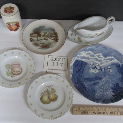 Lot of Vintage Dishes, Gravy Boat Set, Picard Plate, More