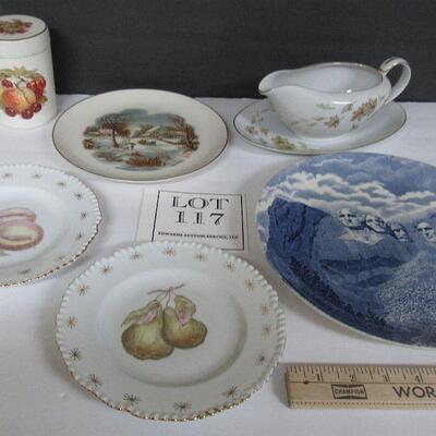 Lot of Vintage Dishes, Gravy Boat Set, Picard Plate, More