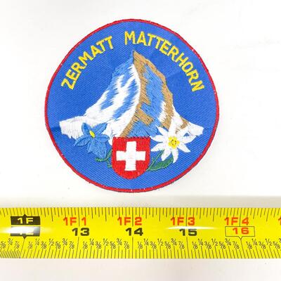 LARGE ROUND MATTERHORN ZERMATT SWITZERLAND SOUVENIR BADGE/PATCH #5