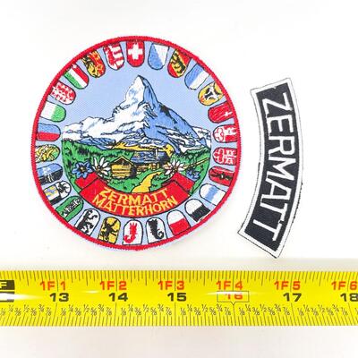 LARGE ROUND MATTERHORN ZERMATT SWITZERLAND SOUVENIR BADGE/PATCH BUNDLE #7
