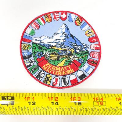 LARGE ROUND MATTERHORN ZERMATT SWITZERLAND SOUVENIR BADGE/PATCH #6