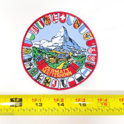 LARGE ROUND MATTERHORN ZERMATT SWITZERLAND SOUVENIR BADGE/PATCH #7