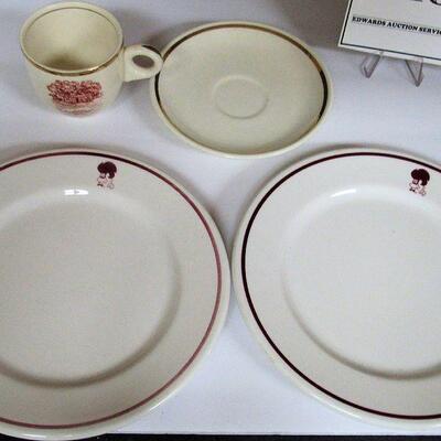 Metlox Poppytrail Red Rooster Bowls, Pony Express Demi Cup/Saucer Set, Restaurant China Plates