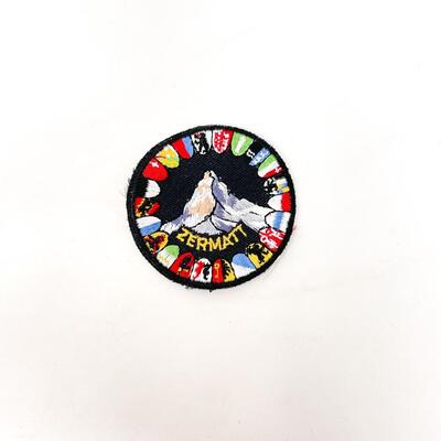 SMALL ROUND ZERMATT SWITZERLAND SOUVENIR BADGE/PATCH #1