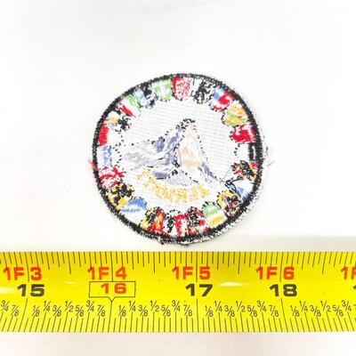 SMALL ROUND ZERMATT SWITZERLAND SOUVENIR BADGE/PATCH #1