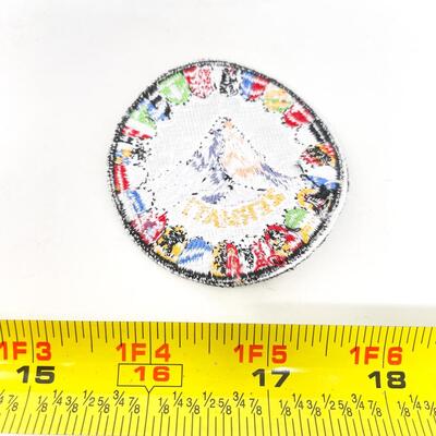 SMALL ROUND ZERMATT SWITZERLAND SOUVENIR BADGE/PATCH #2