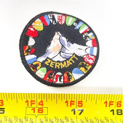 SMALL ROUND ZERMATT SWITZERLAND SOUVENIR BADGE/PATCH #2