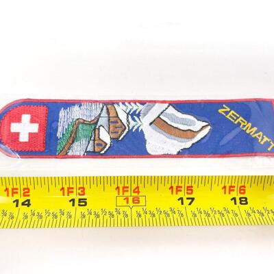 ZERMATT SWITZERLAND BOOKMARK STYLE SOUVENIR BADGE/PATCH #1