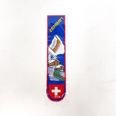 ZERMATT SWITZERLAND BOOKMARK STYLE SOUVENIR BADGE/PATCH #1