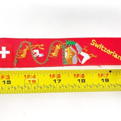 SWITZERLAND BOOKMARK STYLE SOUVENIR BADGE/PATCH
