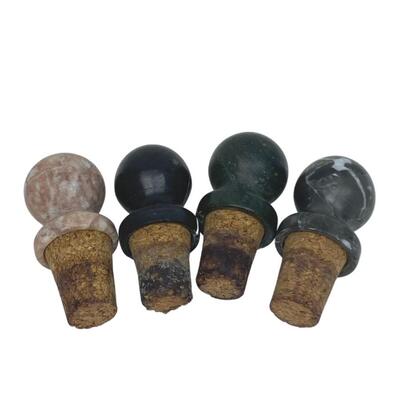 Marble Top Wine Corks 4pcs in Box