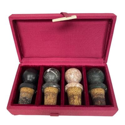 Marble Top Wine Corks 4pcs in Box