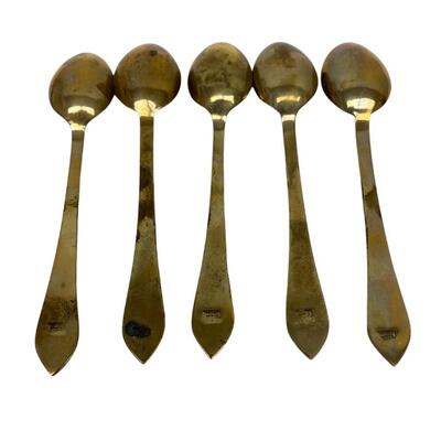 Set of 5 Slam Royal Enamel Demitasse Spoons
