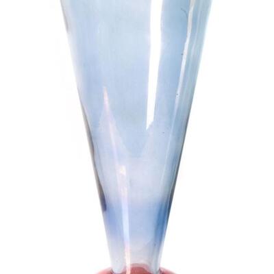 Tall Iridescent Art Glass Vase