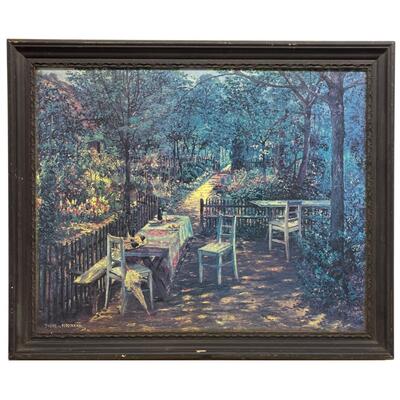 Large Theodor von Hermann Giclee Summer in Garden