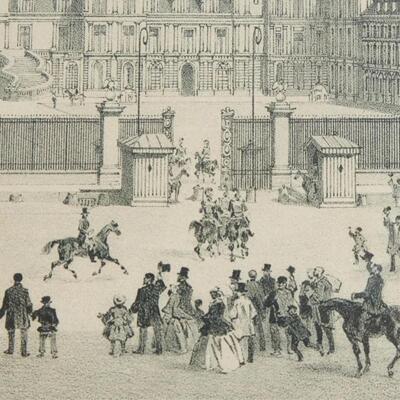 2 Mid 19th C Paris Lithographs by Philippe Benoist