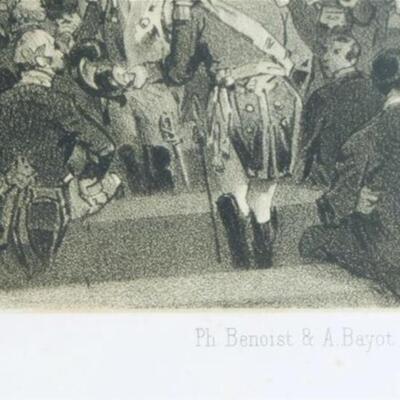 2 Mid 19th C Paris Lithographs by Philippe Benoist