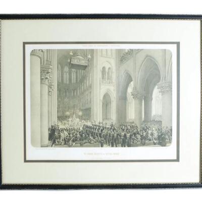 2 Mid 19th C Paris Lithographs by Philippe Benoist