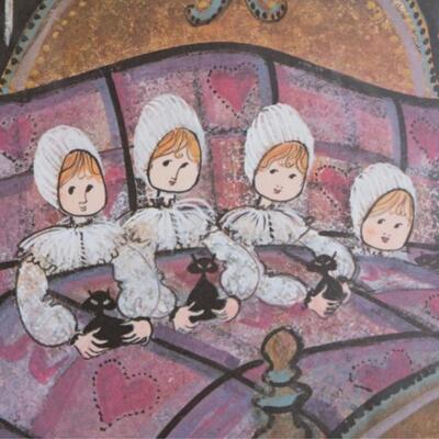 P. Buckley Moss LE Print GIRLS CLUB Signed