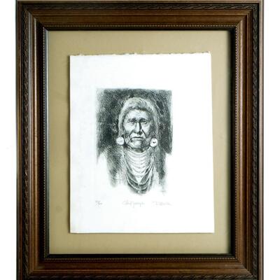 Engraving Chief Joseph, Nez Perce Tribe