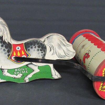 Vintage Fisher Price Pony Chime Pull Toy, #758, Read Description