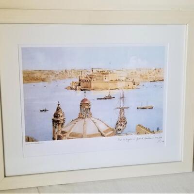 Lot #97  Framed Print - "Fort St. Angelo in the Grand Harbor, Malta - dated 2009