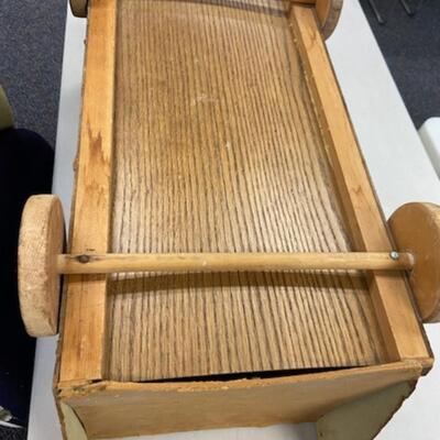 Vintage Drummer Boy Wooden Wagon