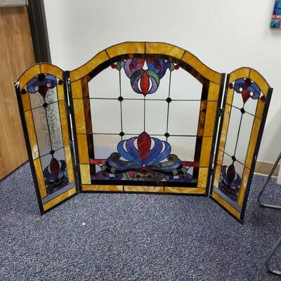 Stained Glass Fireplace Screen