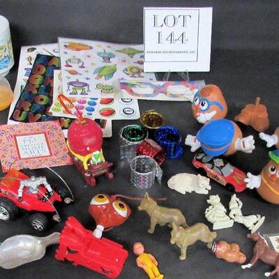 Lot of Vintage and Newer Small Toys, Stickers, Etc