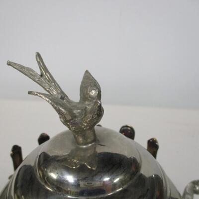 J. Rogers Silver Co. New York Spooner Pot With Eagle Top