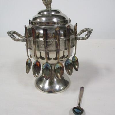 J. Rogers Silver Co. New York Spooner Pot With Eagle Top