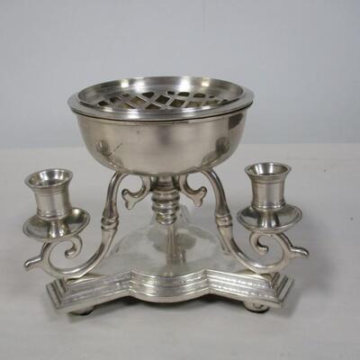 Heavy Silver Plated Candle Holder