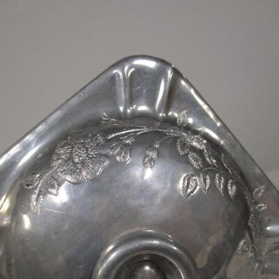 Brilliantone Wild Rose 1050 Hammered Aluminum Tray w/ Glass Bowl & Lid