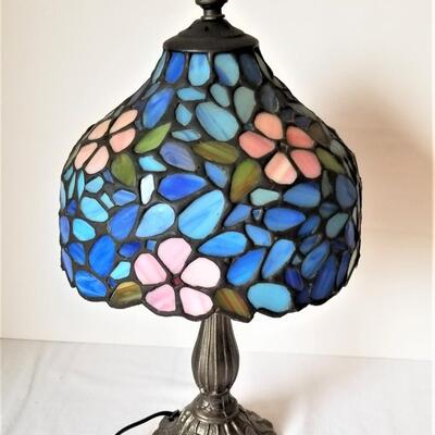 Lot #102  Contemporary Stained Glass Style Table Lamp