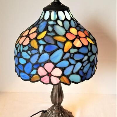 Lot #102  Contemporary Stained Glass Style Table Lamp