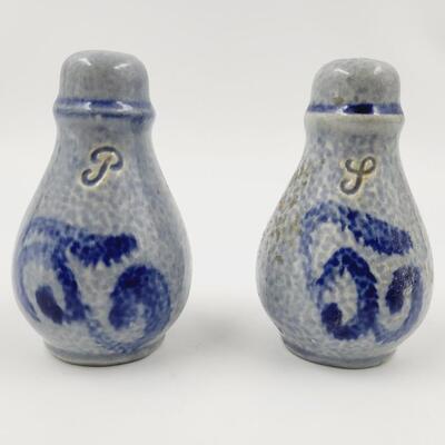 GERMAN WESTERWALD STONEWARE SALT & PEPPER SHAKERS