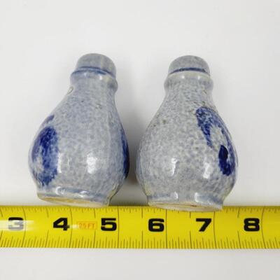 GERMAN WESTERWALD STONEWARE SALT & PEPPER SHAKERS
