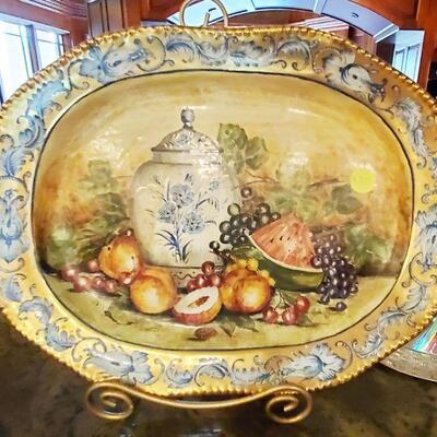 hand painted Italian platter