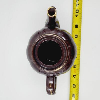 VINTAGE HAND PAINTED CERAMIC TEA KETTLE