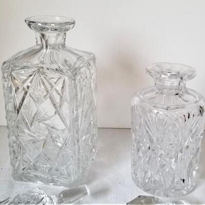 Lot #107  2 Lead Crystal Decanters