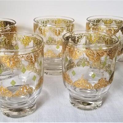 Lot #108  Set of 6 Mid-Century CULVER Bar Glasses