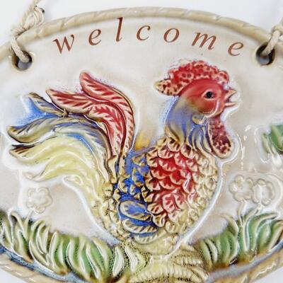 WELCOME ROOSTER WALL HANGING