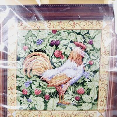 PAUL BRENT BERRY PATCH ROOSTER CROSS STITCH KIT