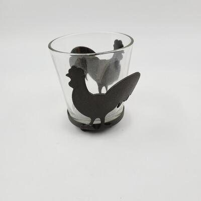 ROOSTER METAL CANDLE HOLDER VOTIVE