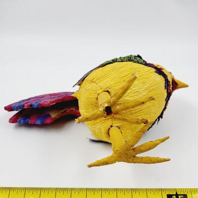 PAPER MACHE STYLE ROOSTER & FRIEND