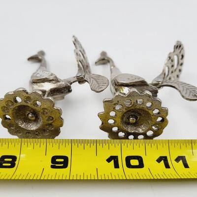 CUTE METAL ROOSTER RECIPE HOLDERS
