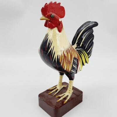 CUTE WOODEN ROOSTER DECOR