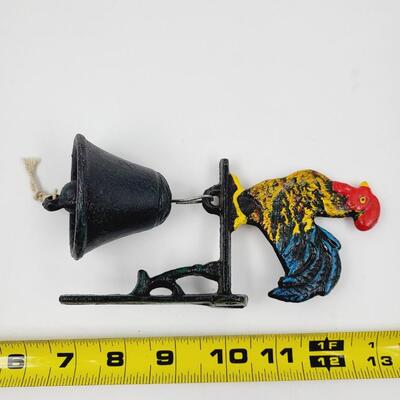 CAST IRON WALL ROOSTER BELL